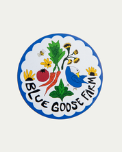 Blue Goose Circle Magnet