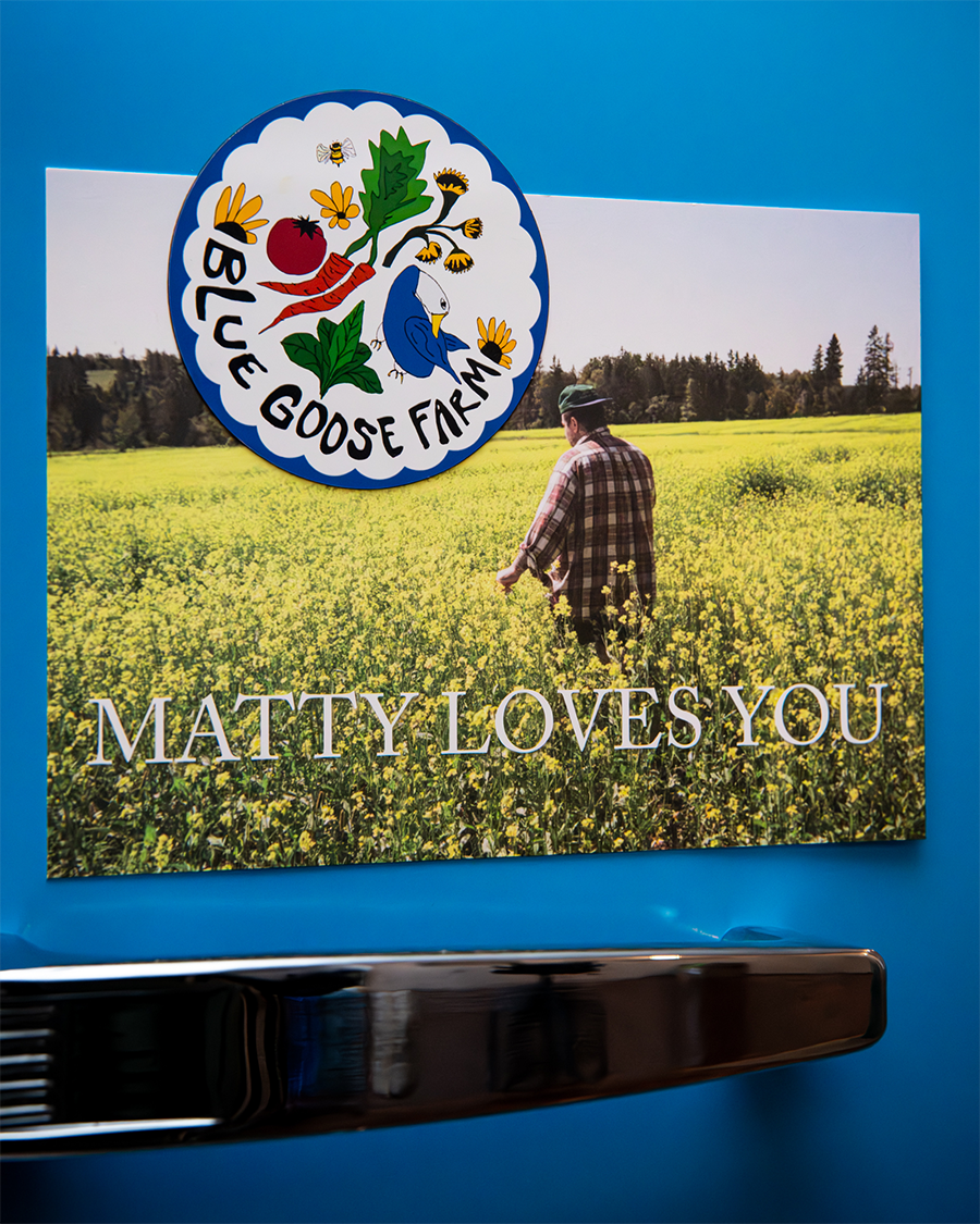 Blue Goose Circle Magnet