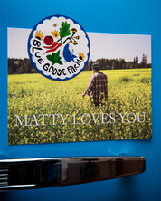 Blue Goose Circle Magnet