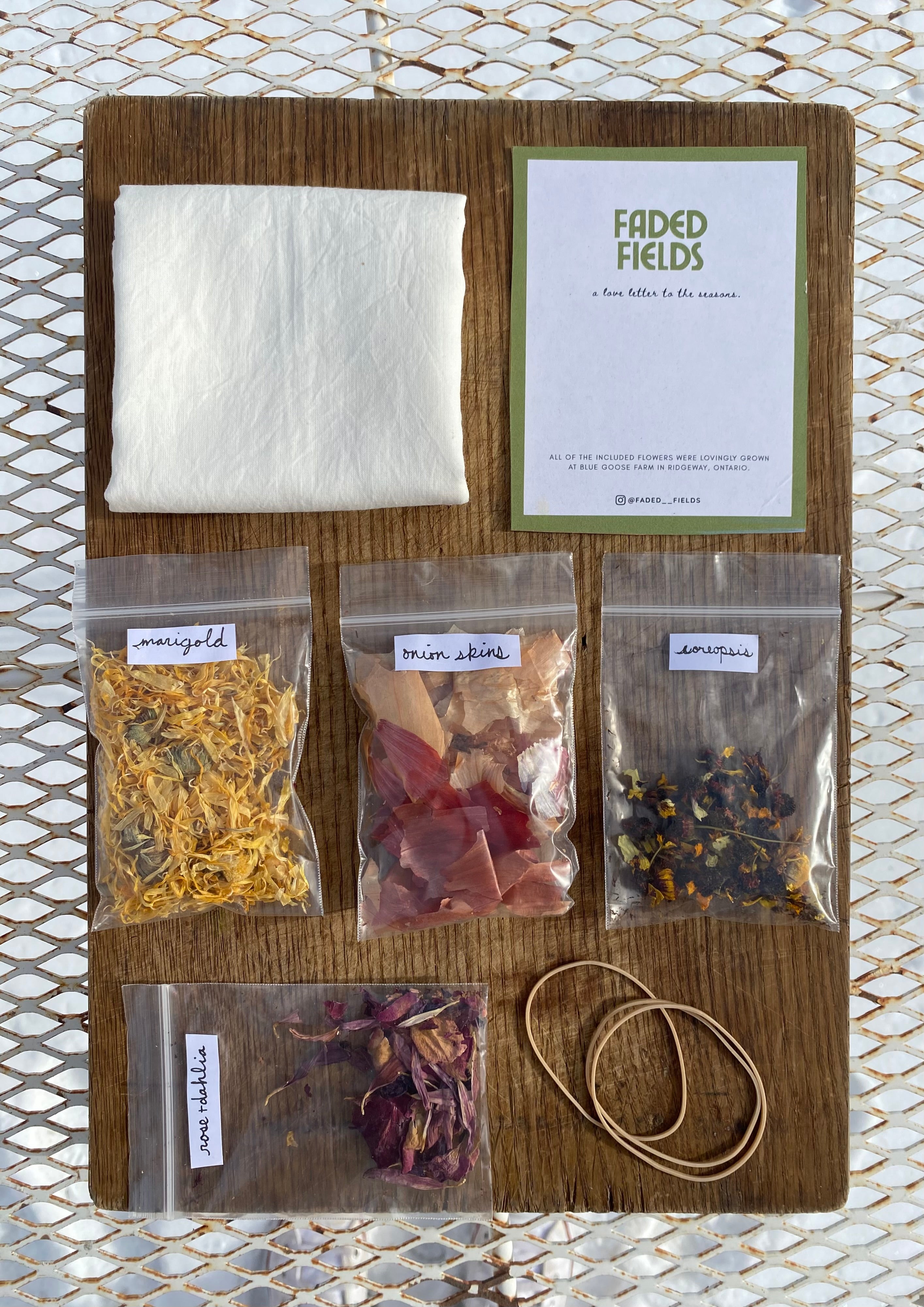 Faded Fields x Blue Goose Farm Bandana Bundle Natural Dye Kit