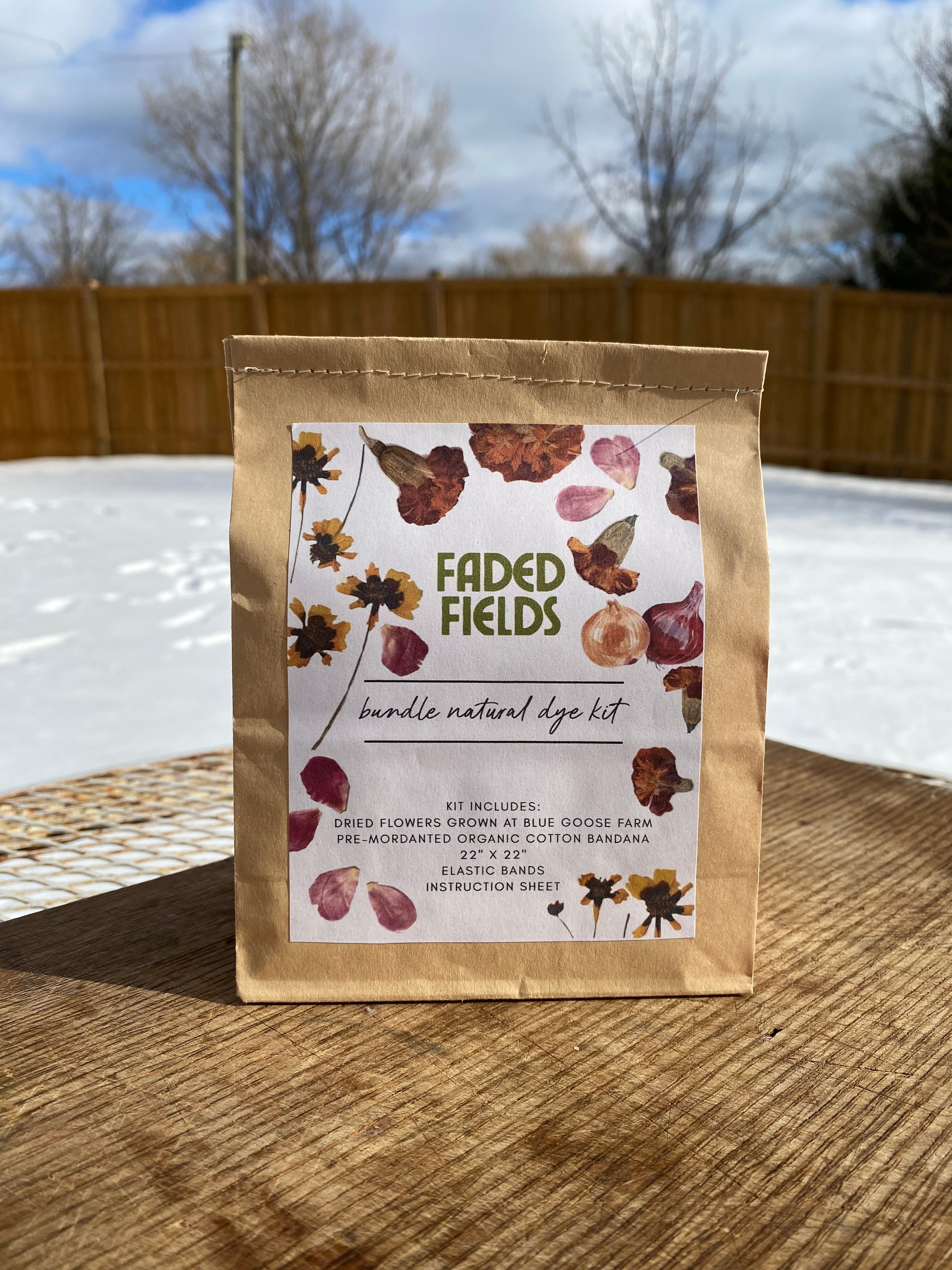 Faded Fields x Blue Goose Farm Bandana Bundle Natural Dye Kit
